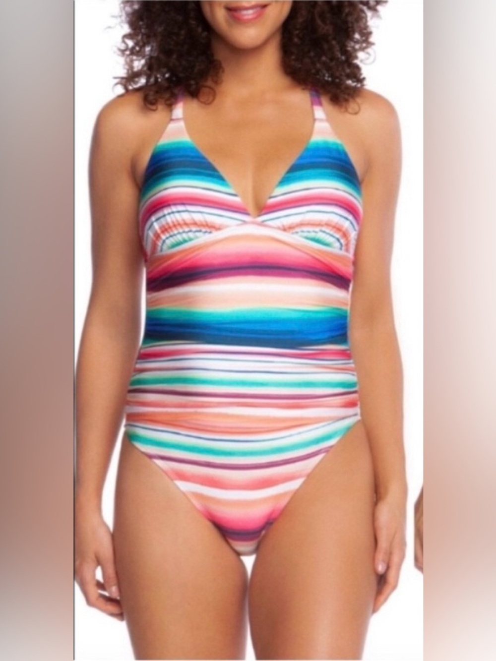 NEW La Blanca Mio Solar stripe swimsuit